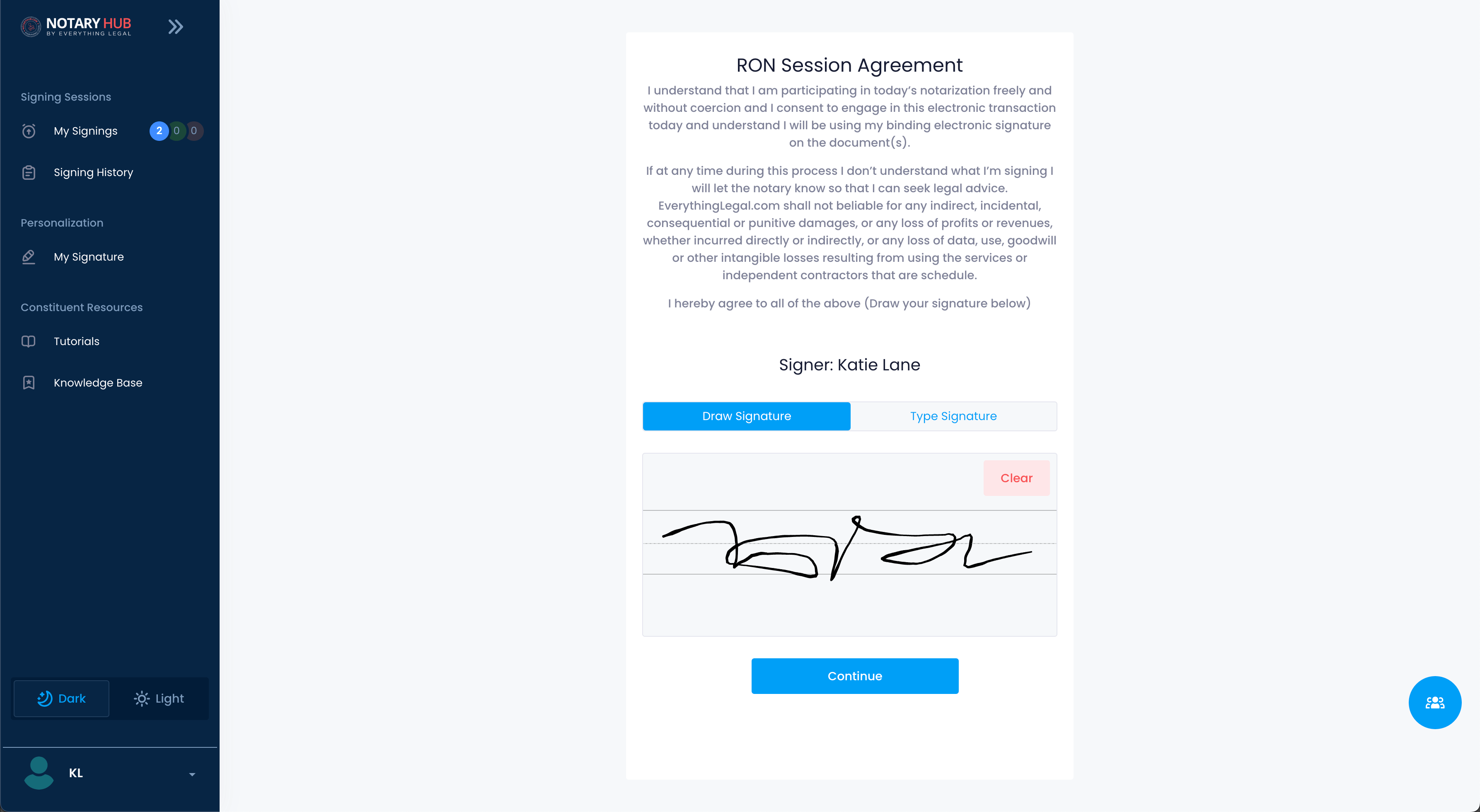 Session Agreement