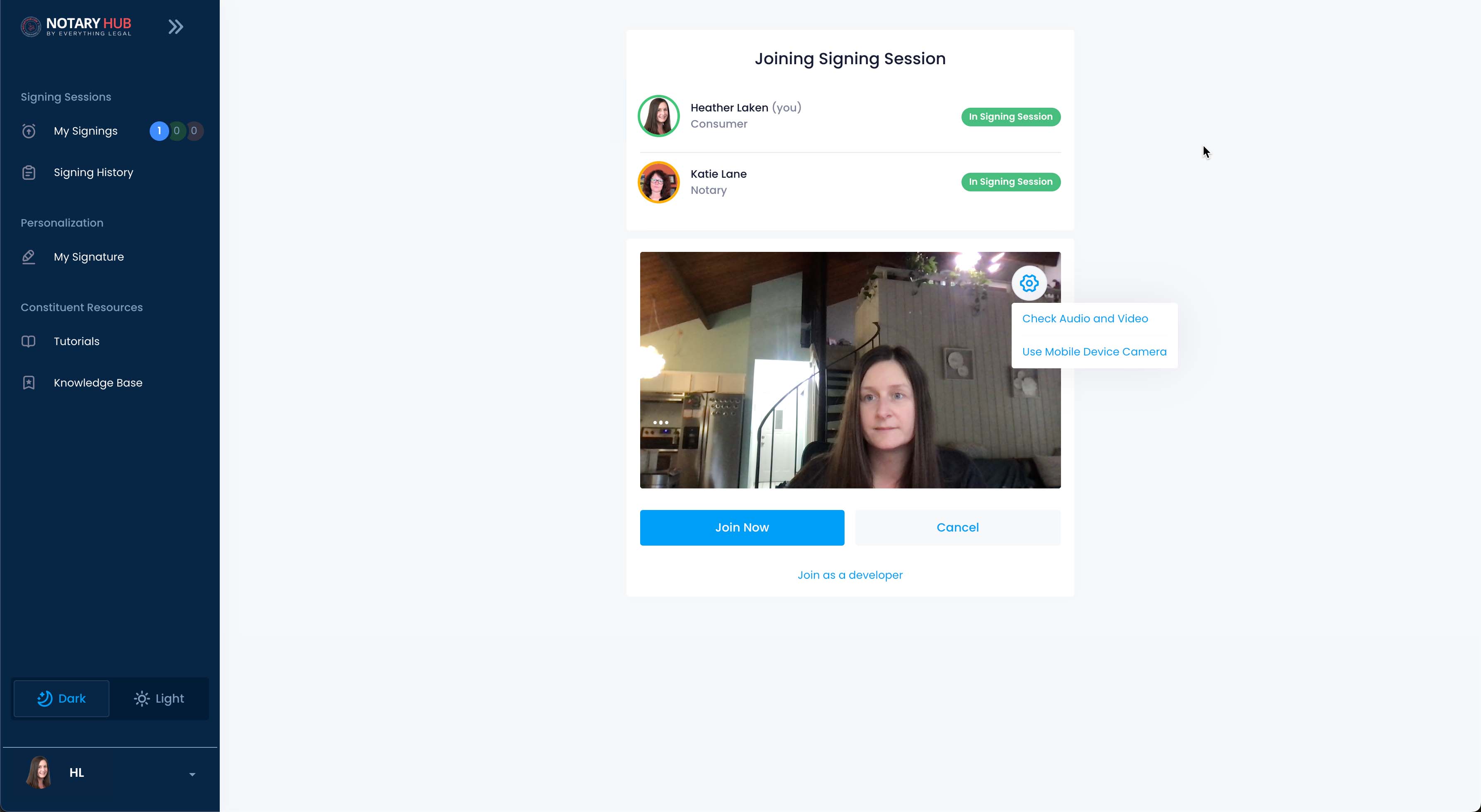 Join Signing Session
