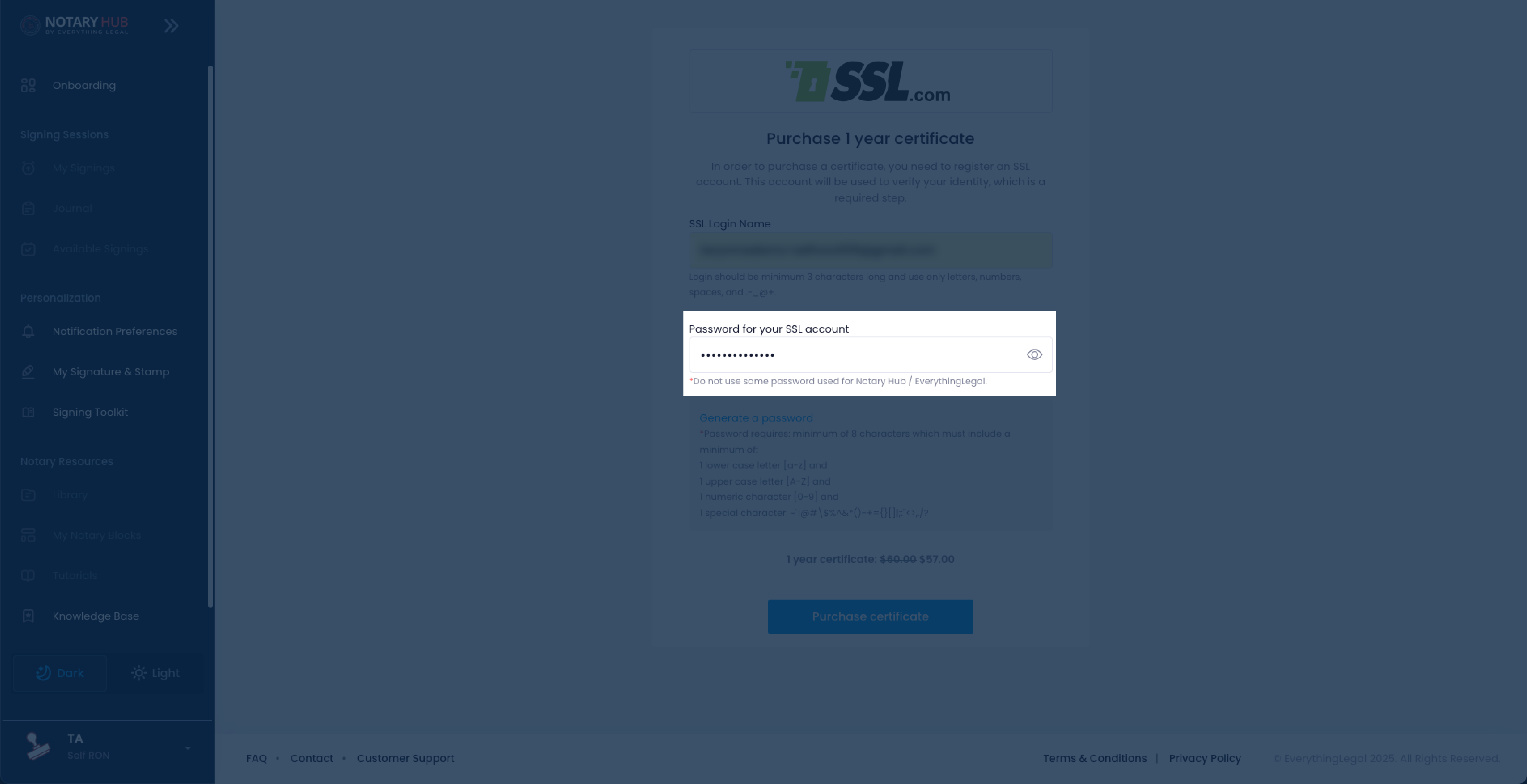 SSL Registration