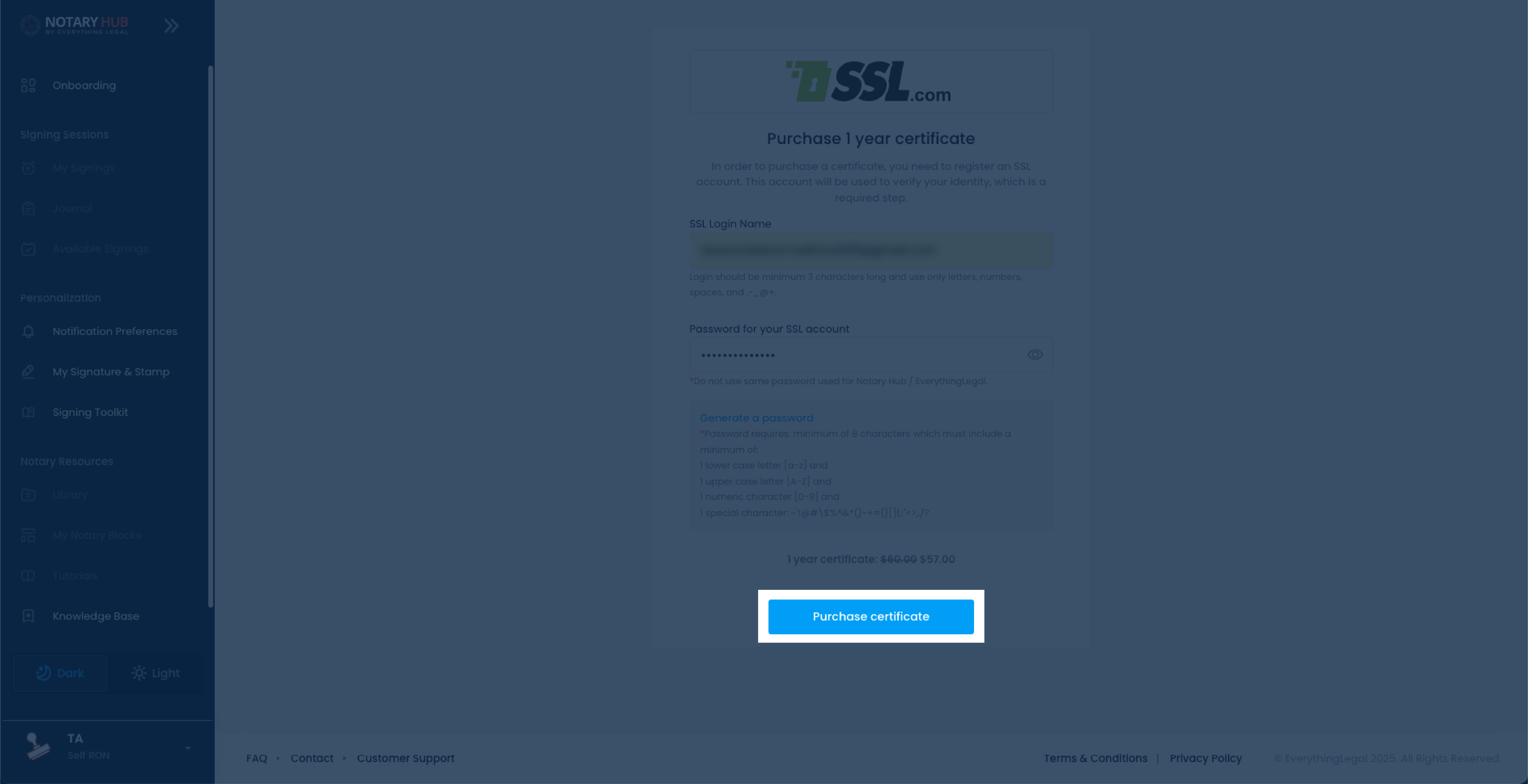 SSL Registration