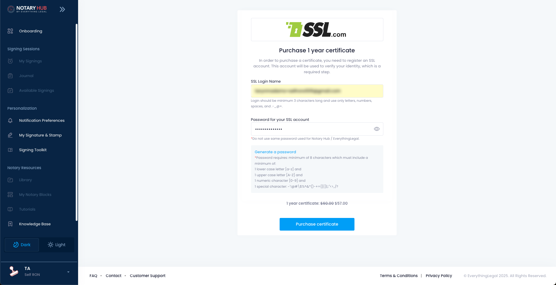 SSL Registration