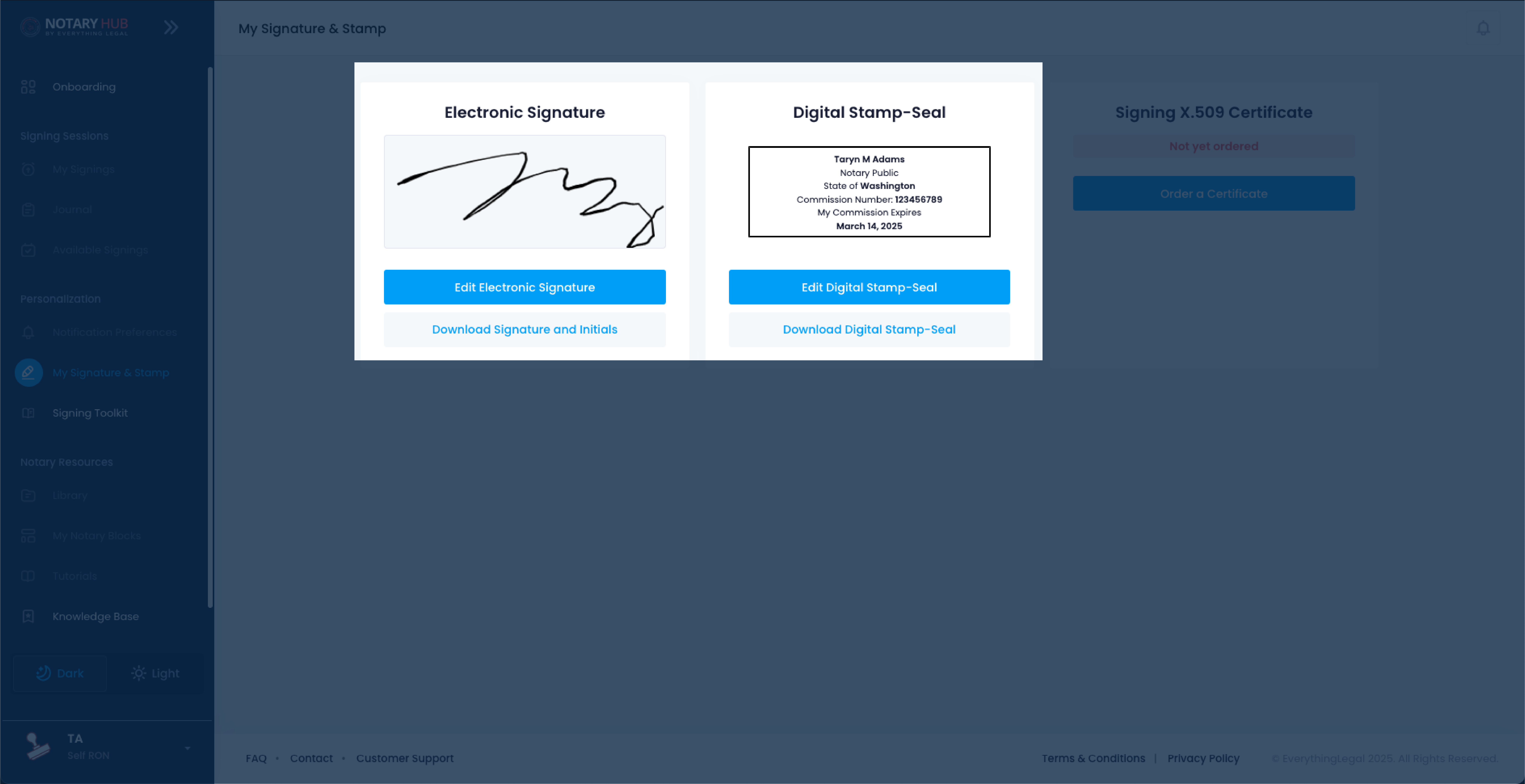 My Signature & Stamp