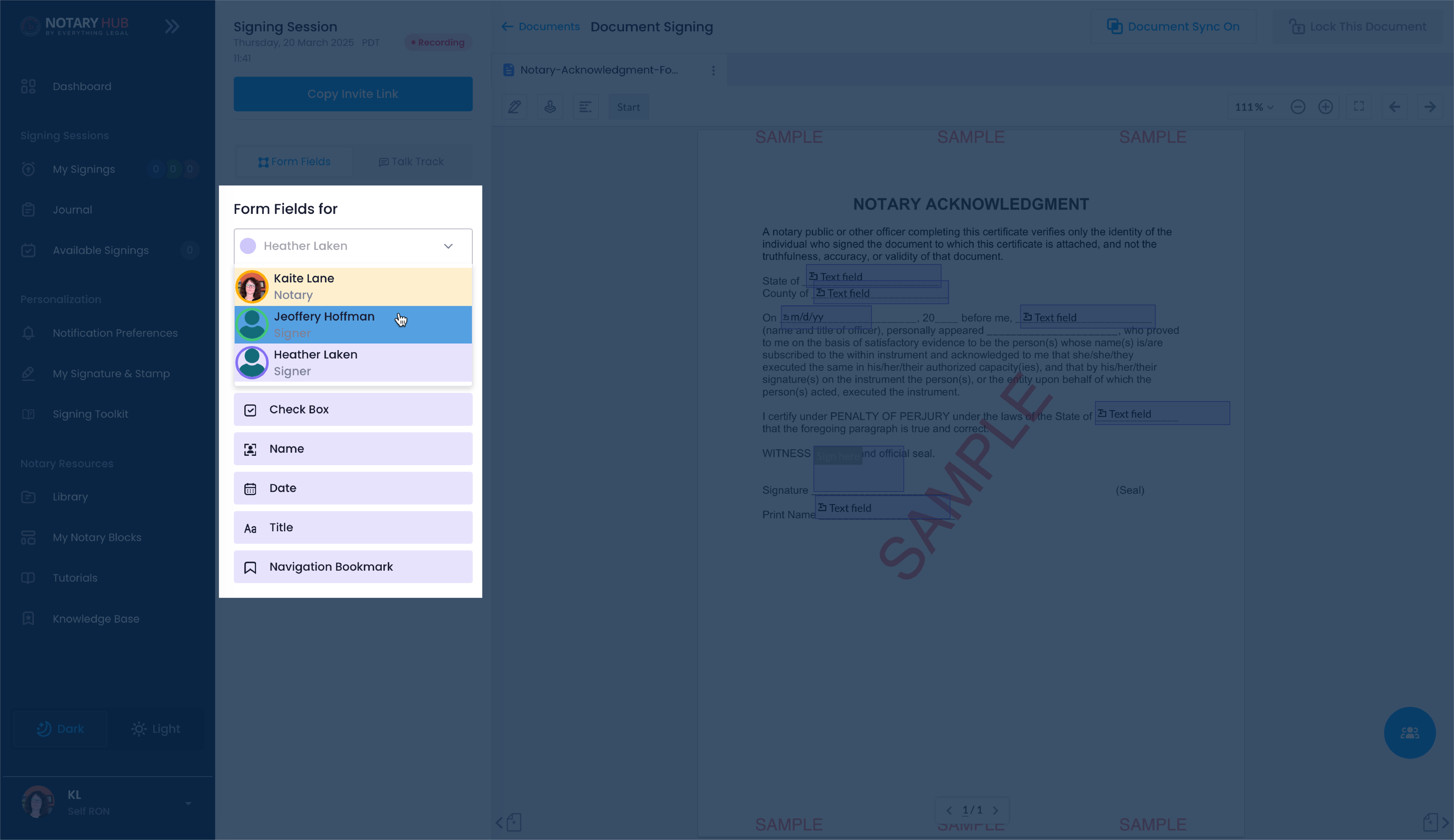 Assign Signers
