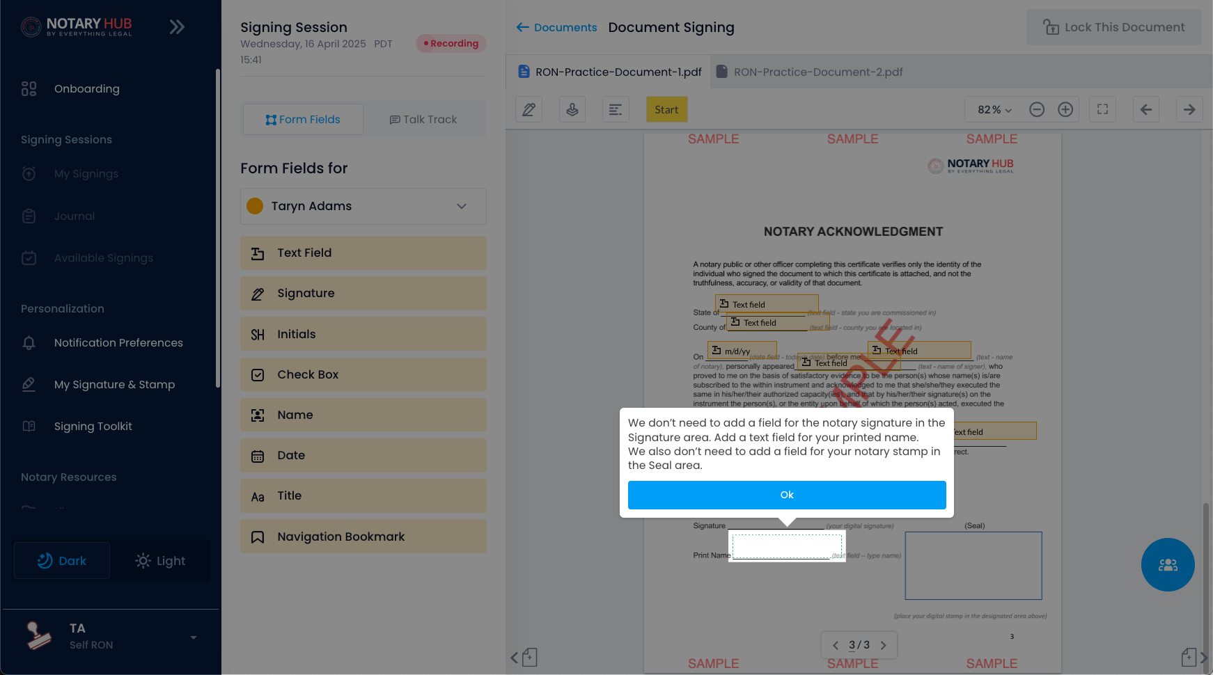 Name Text Field