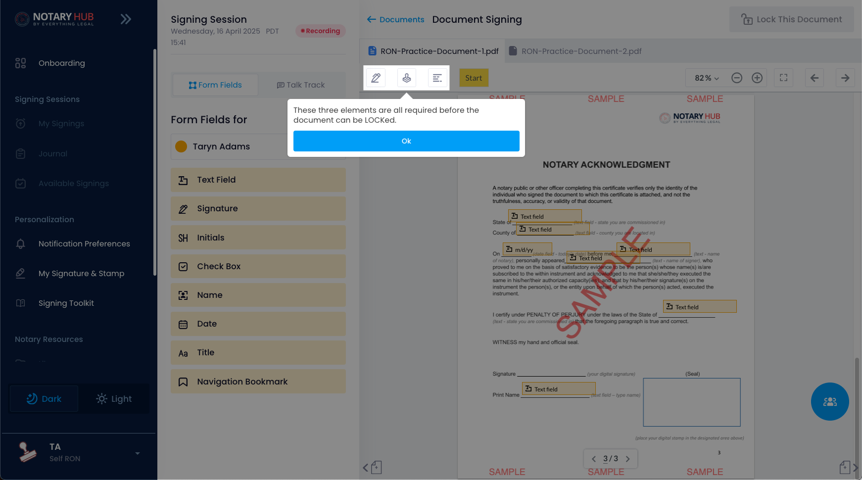 Required Elements