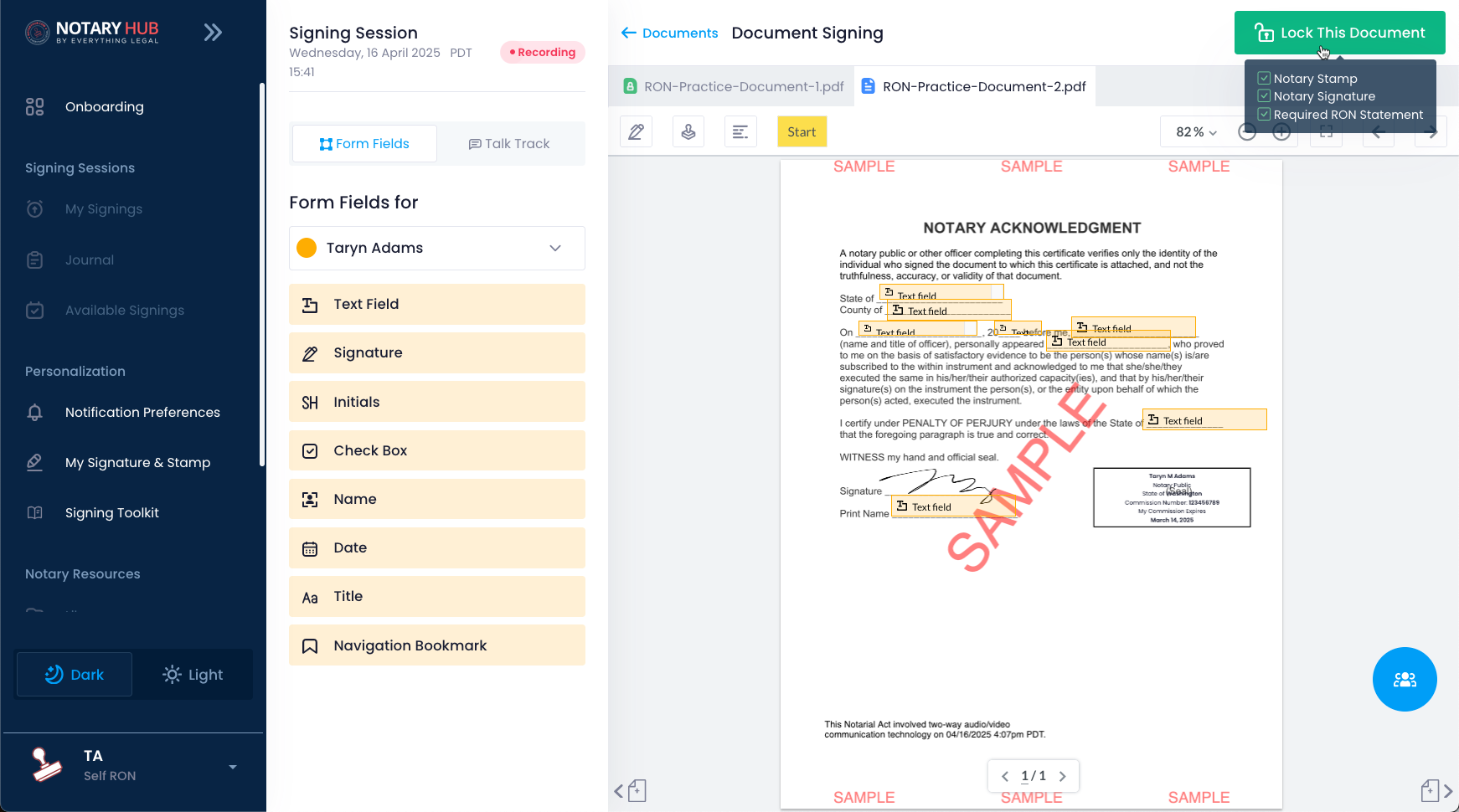 Lock this Document