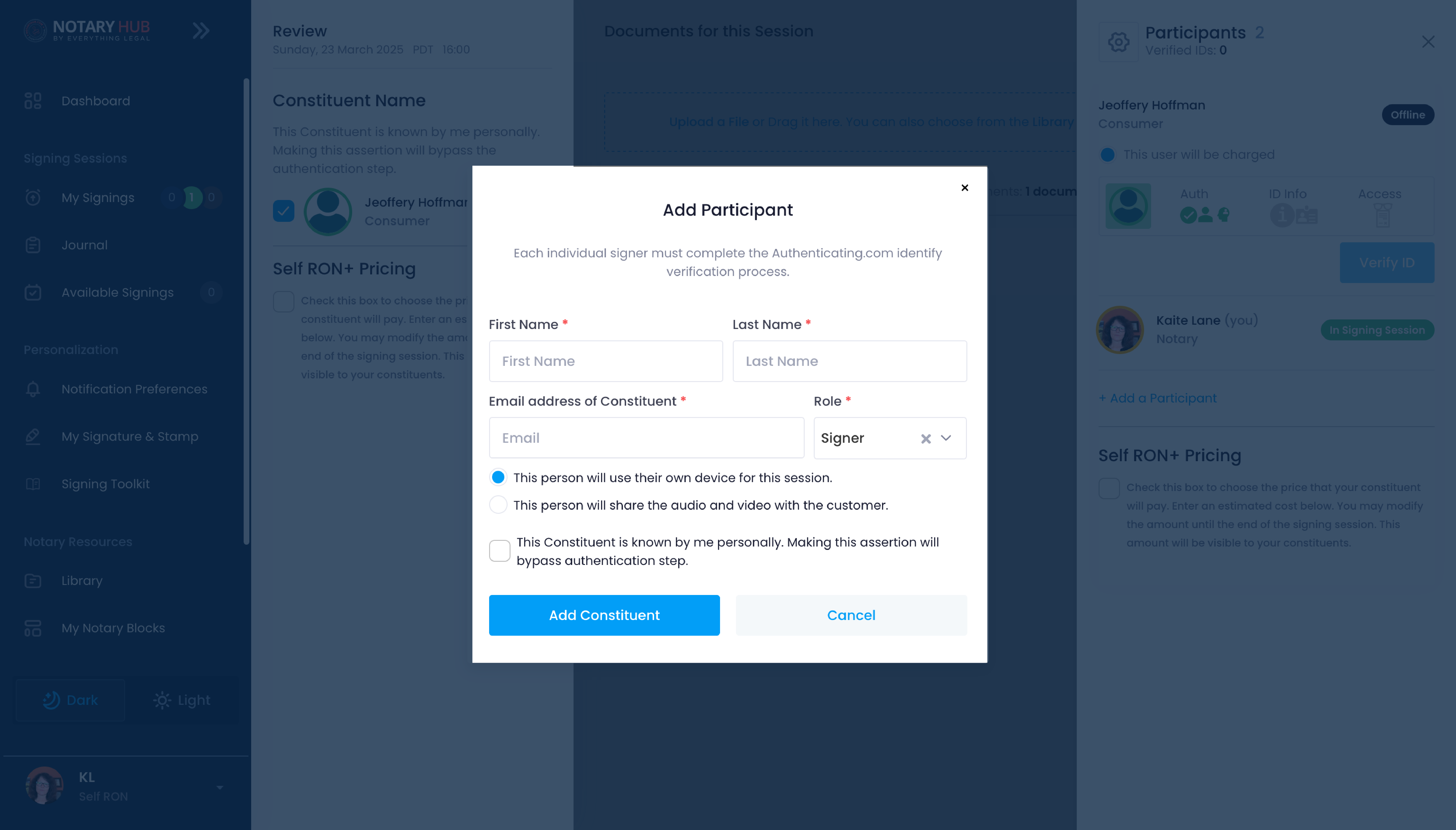 Add Participant
