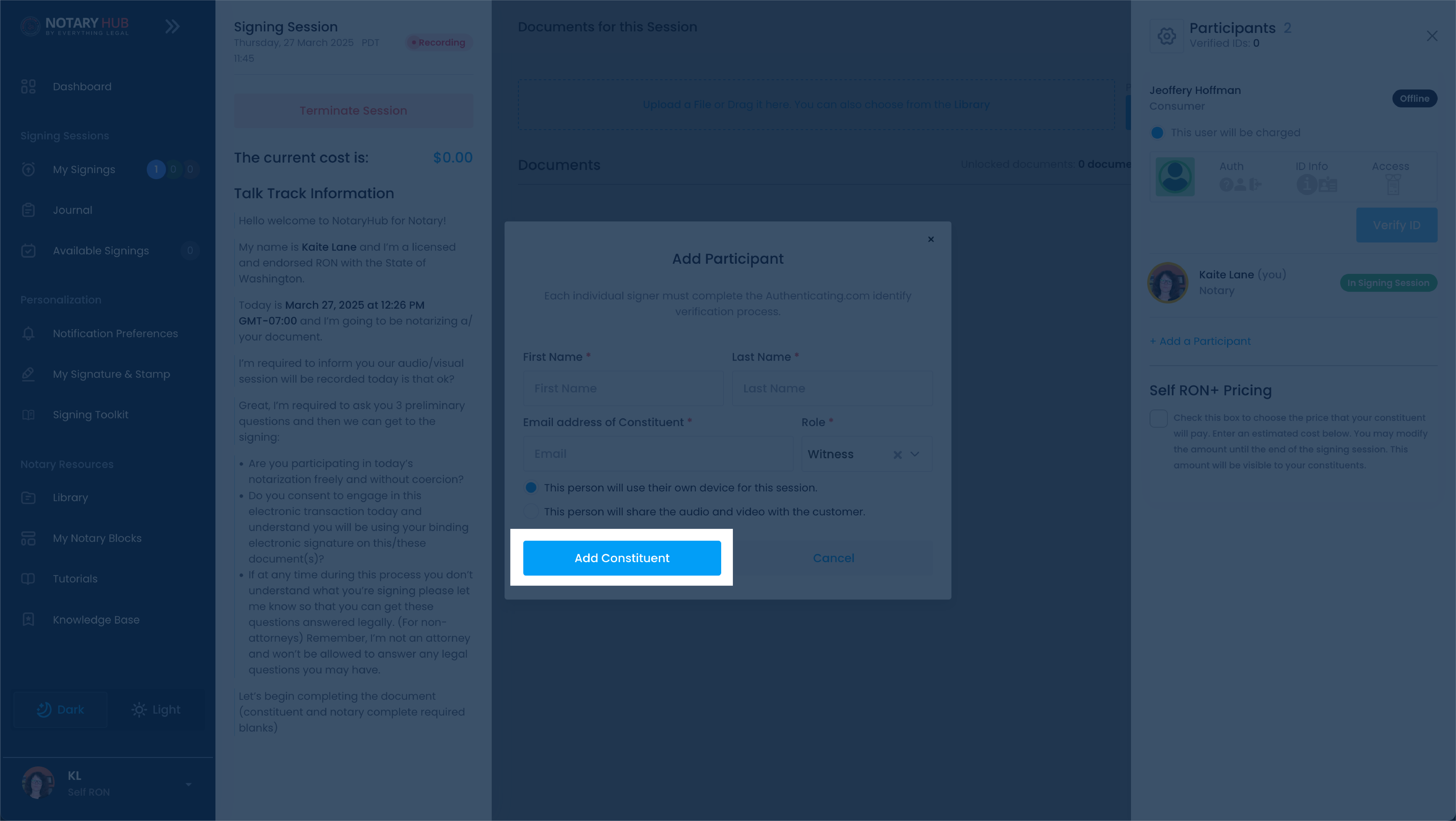 Add Constituent