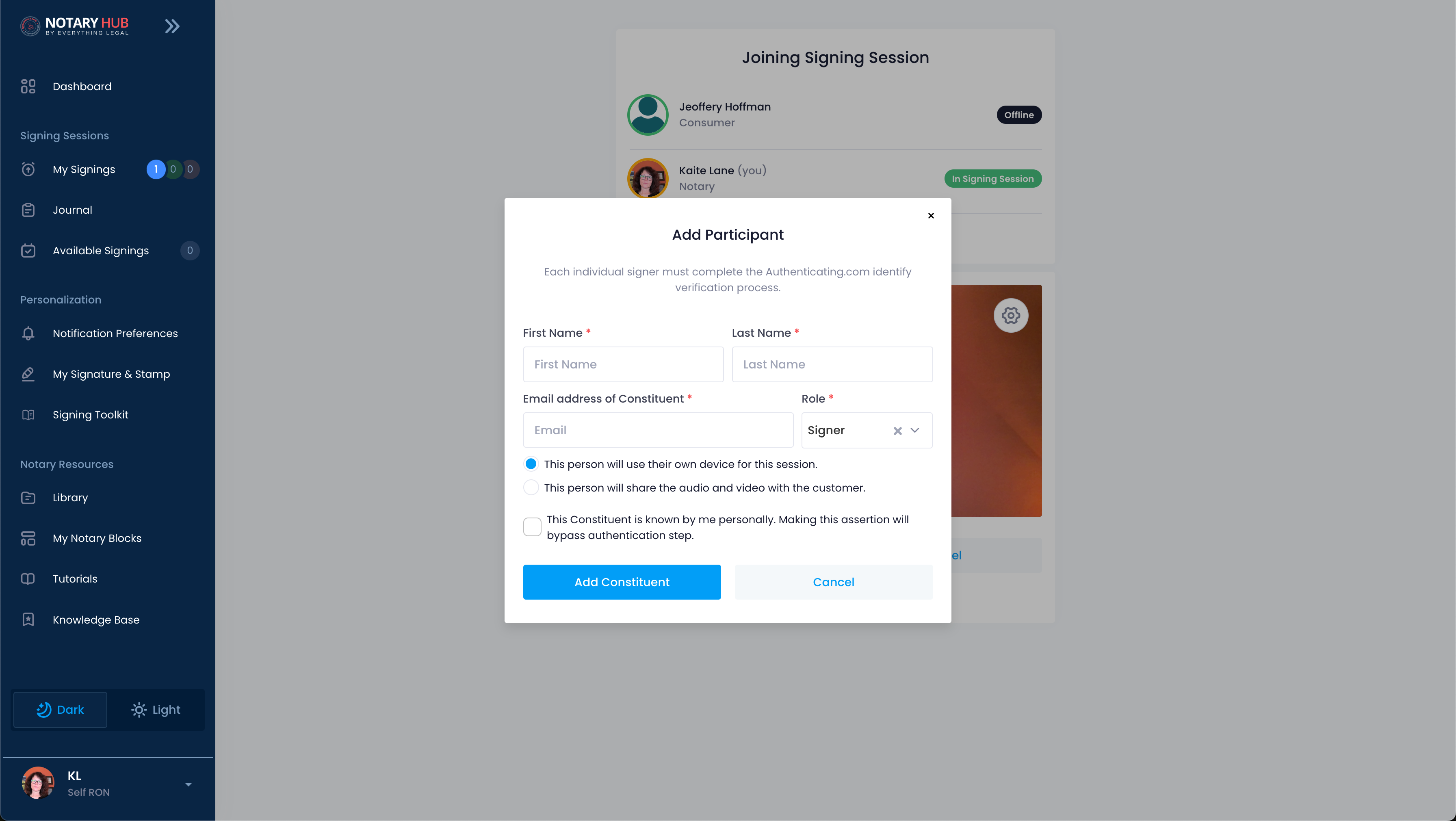 Add a Participant