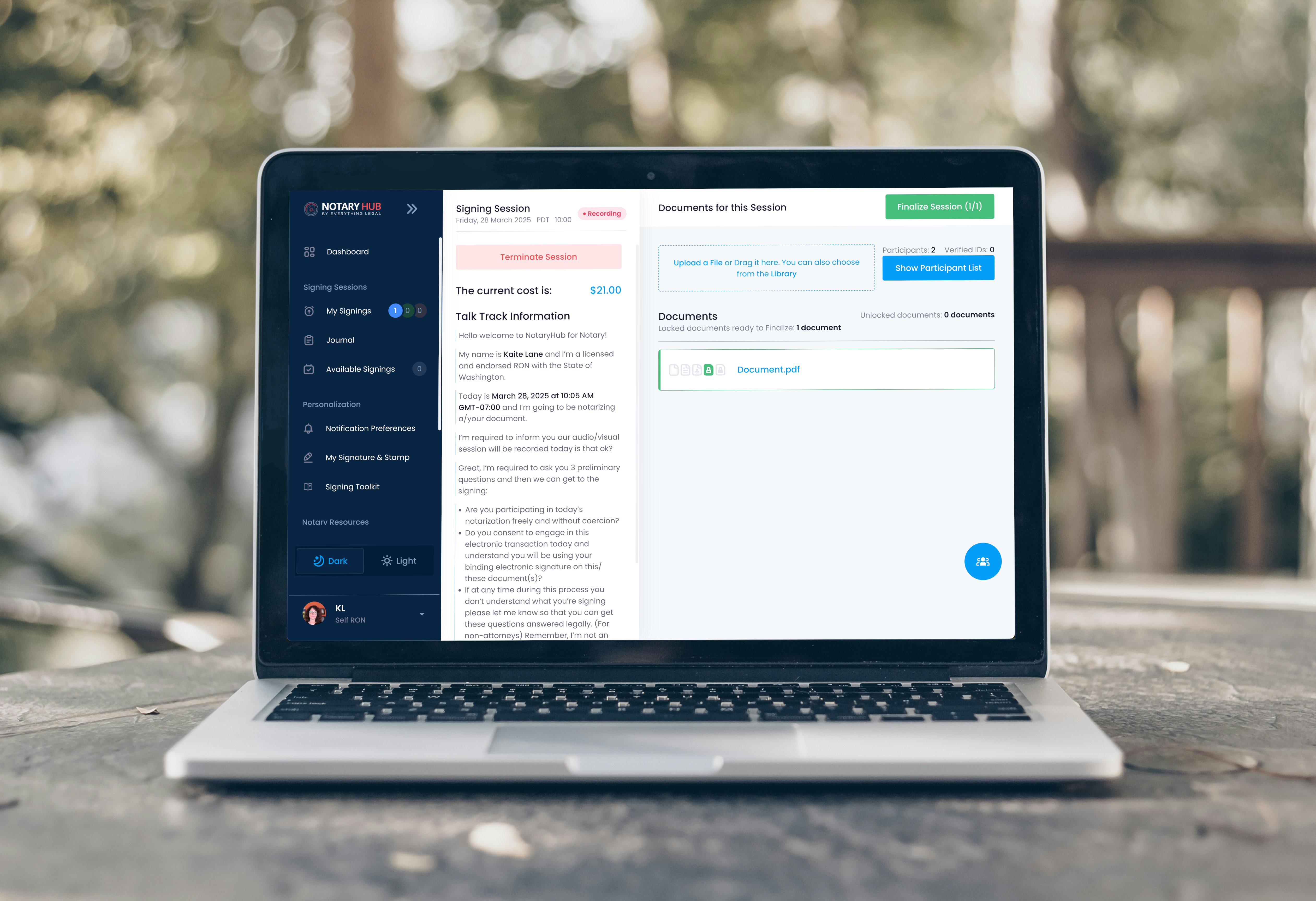 Lock and Finalize Document