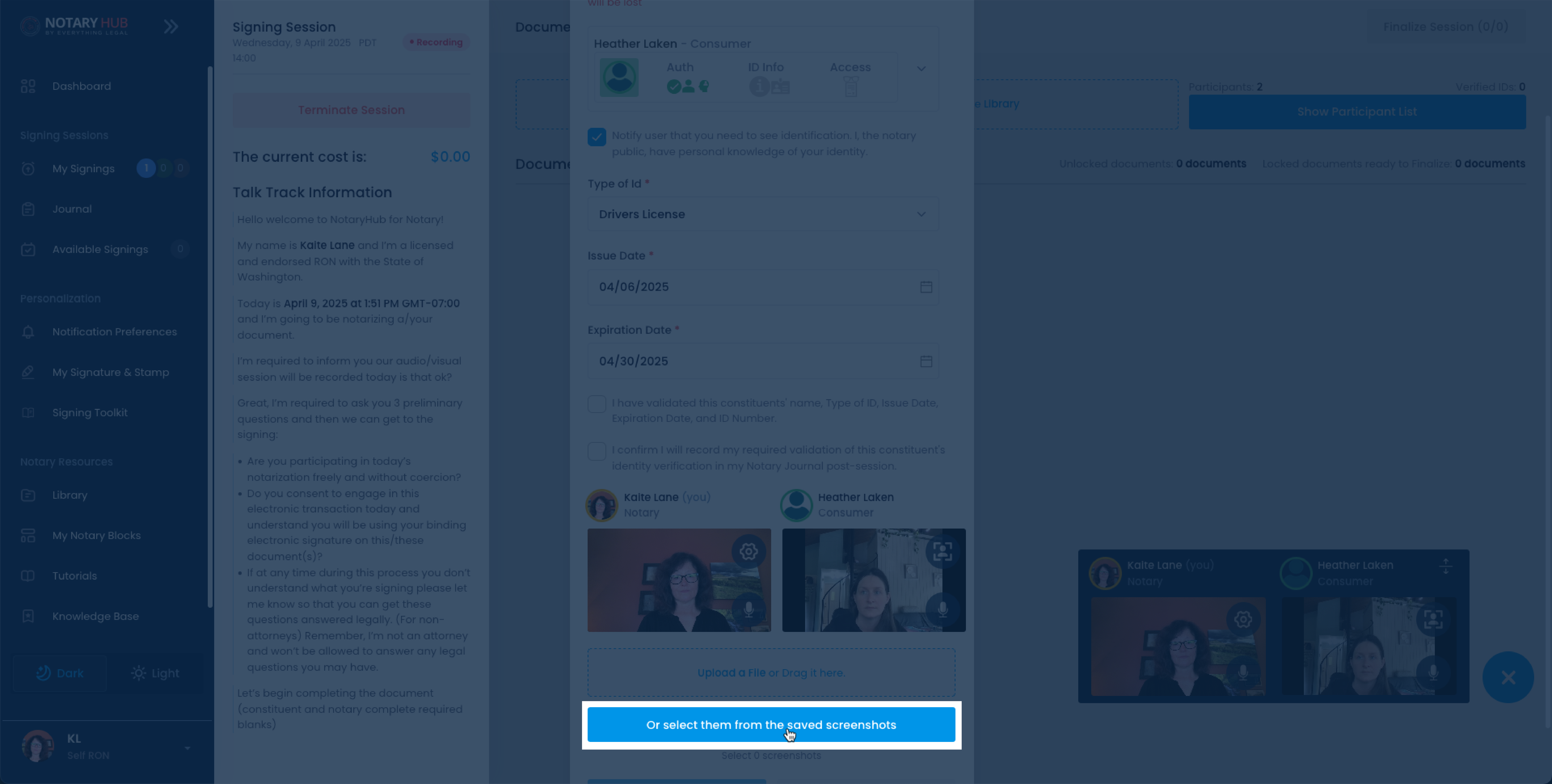 Select Screenshot