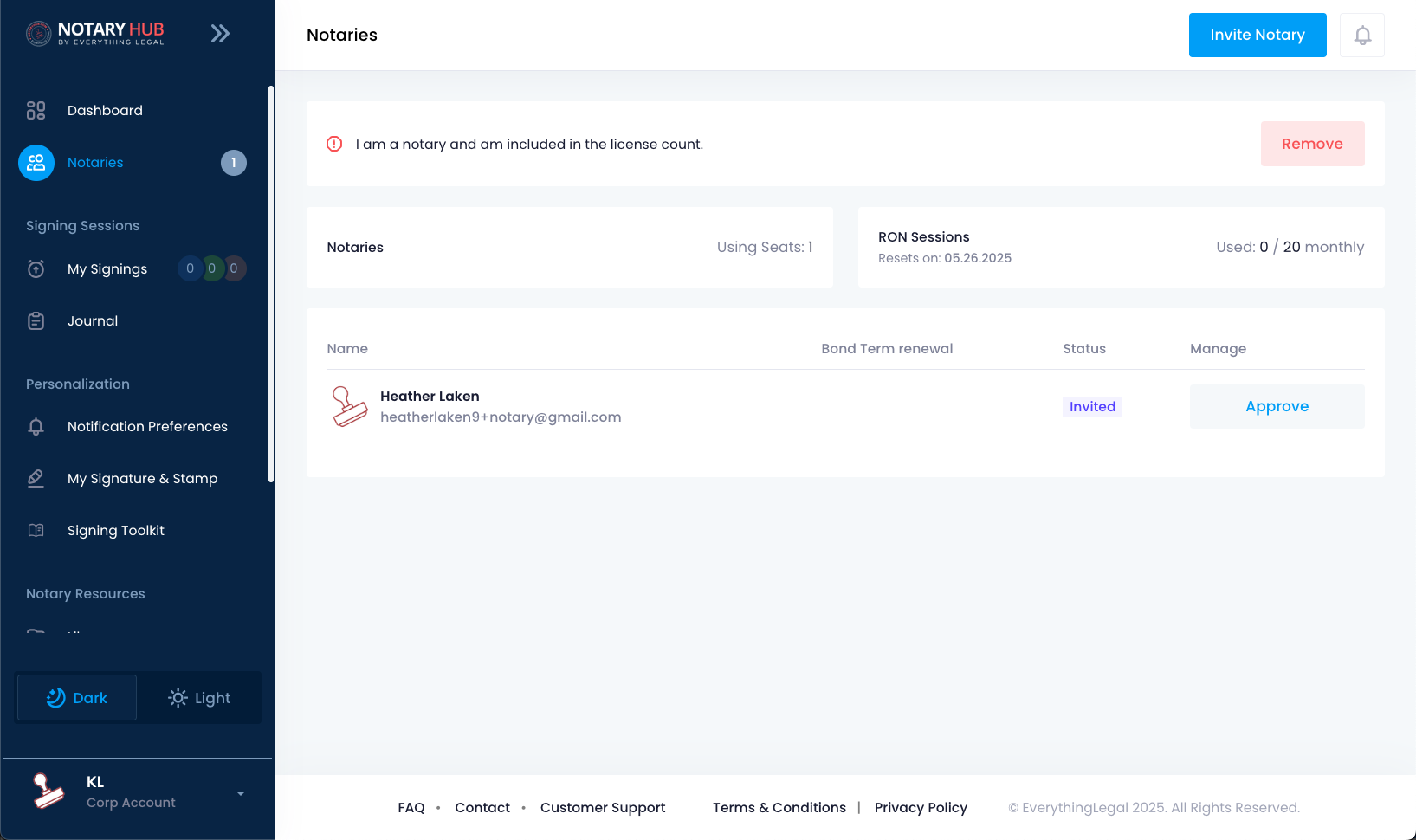 Notaries Page