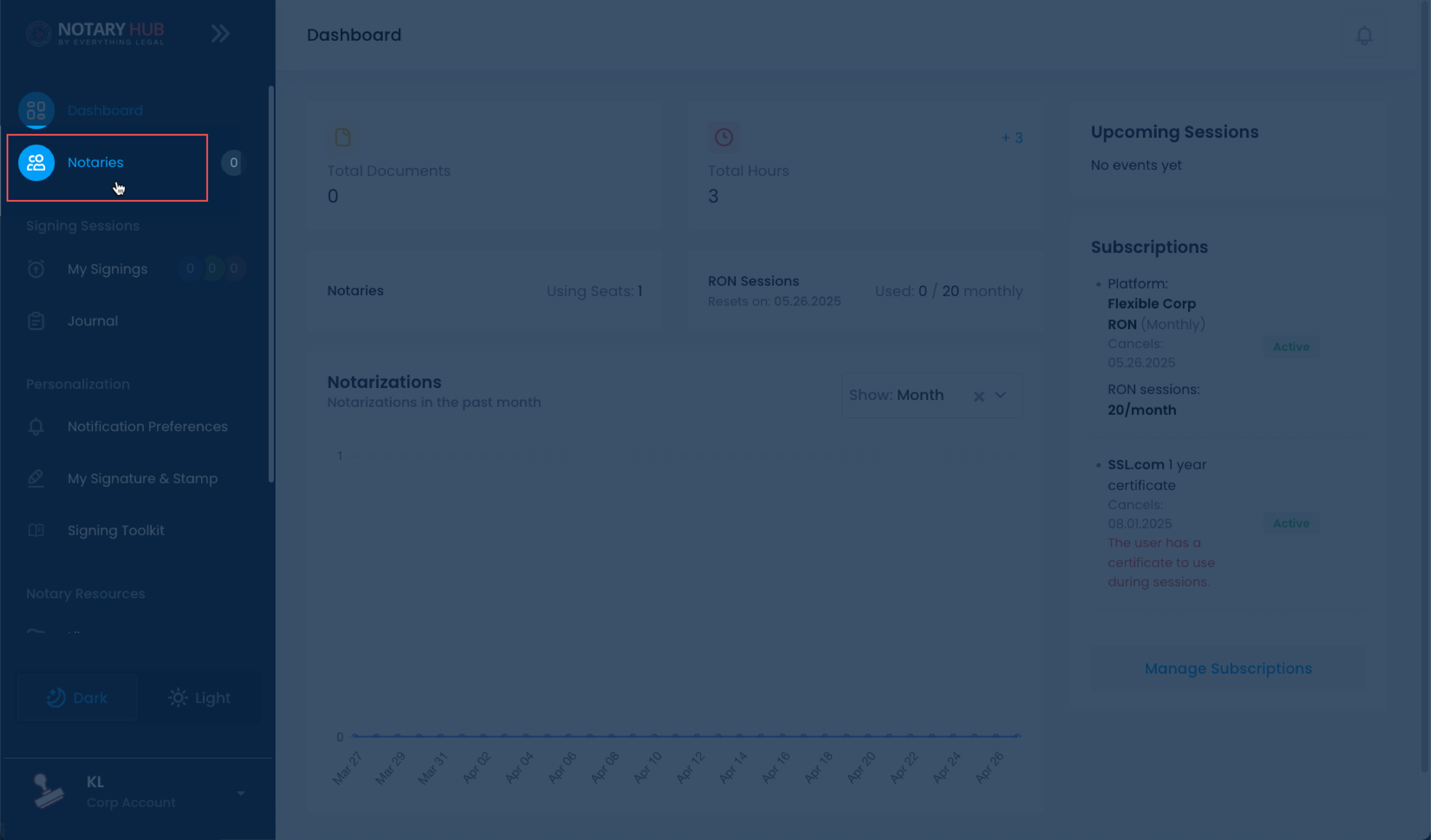 Notaries Page