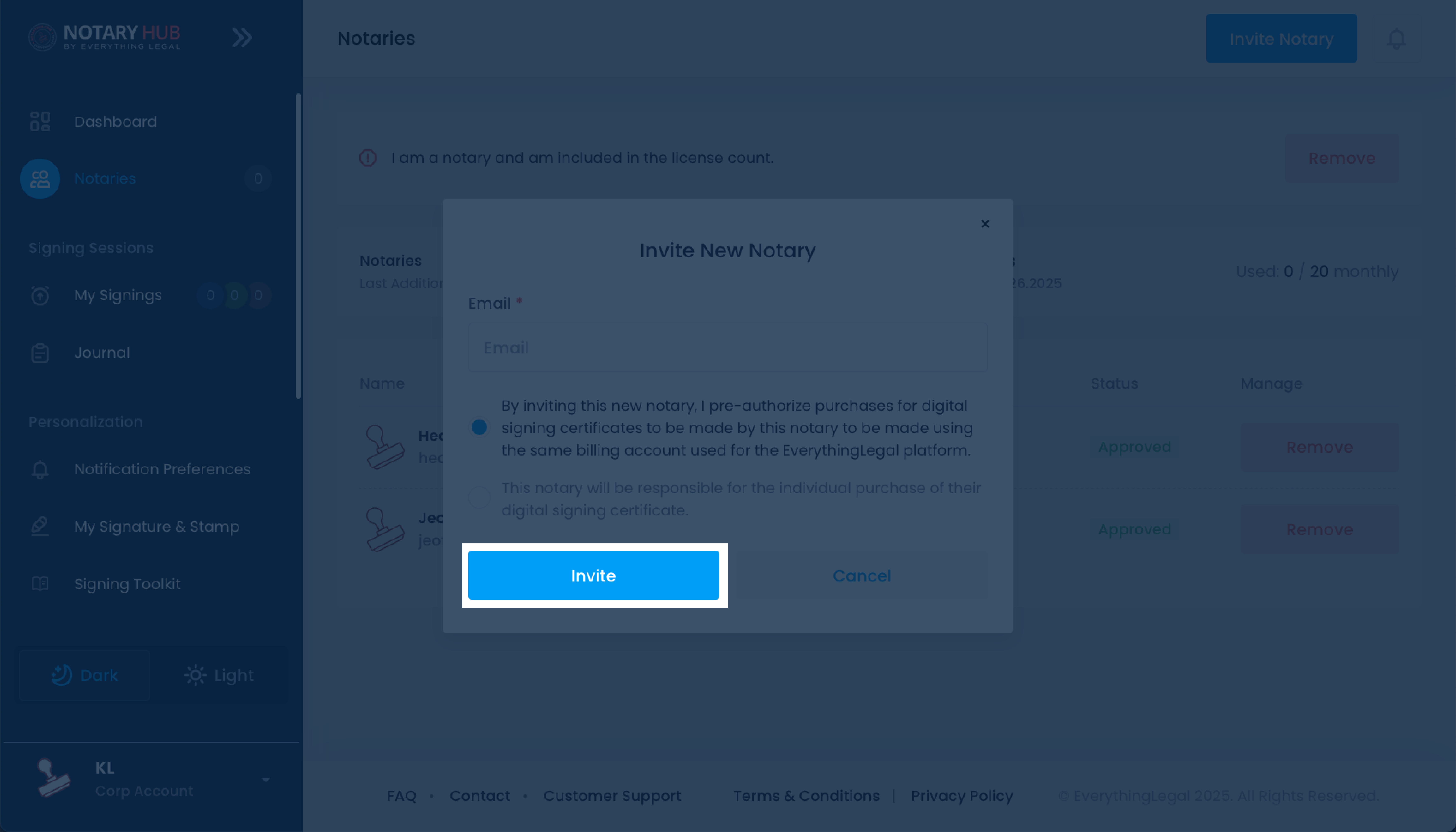 Confirm Invite
