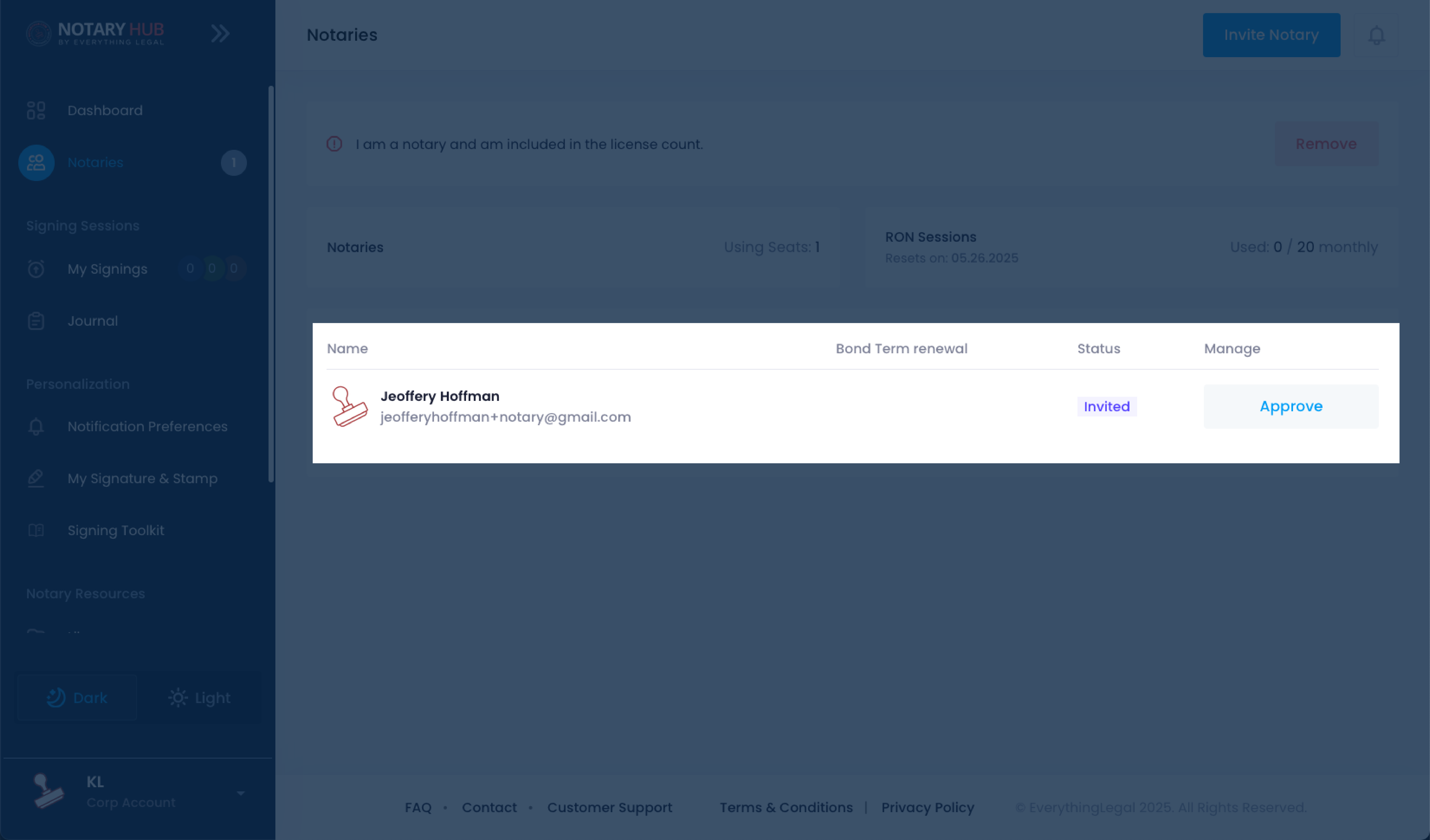Pending Approval