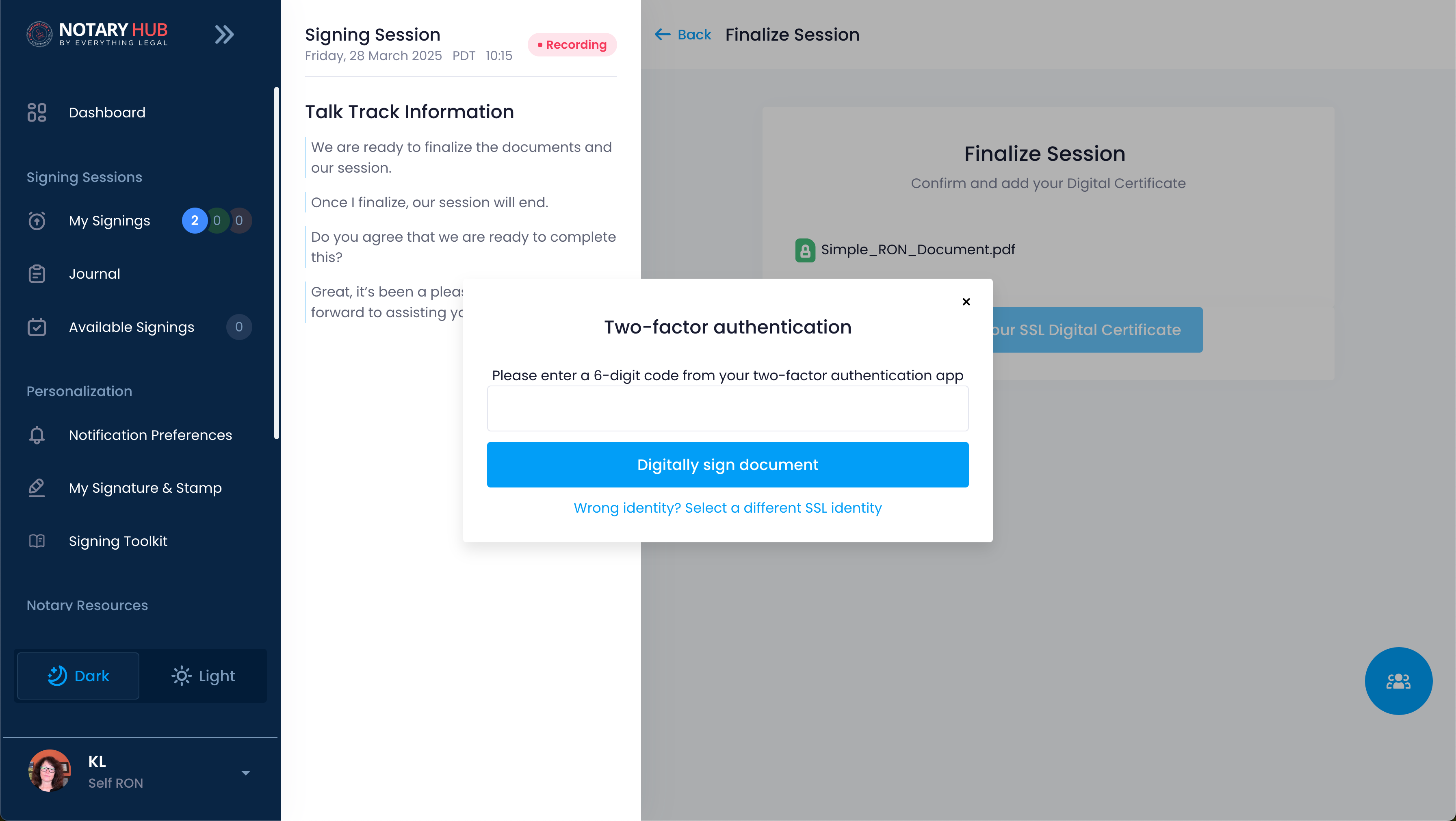 Two-factor authentication