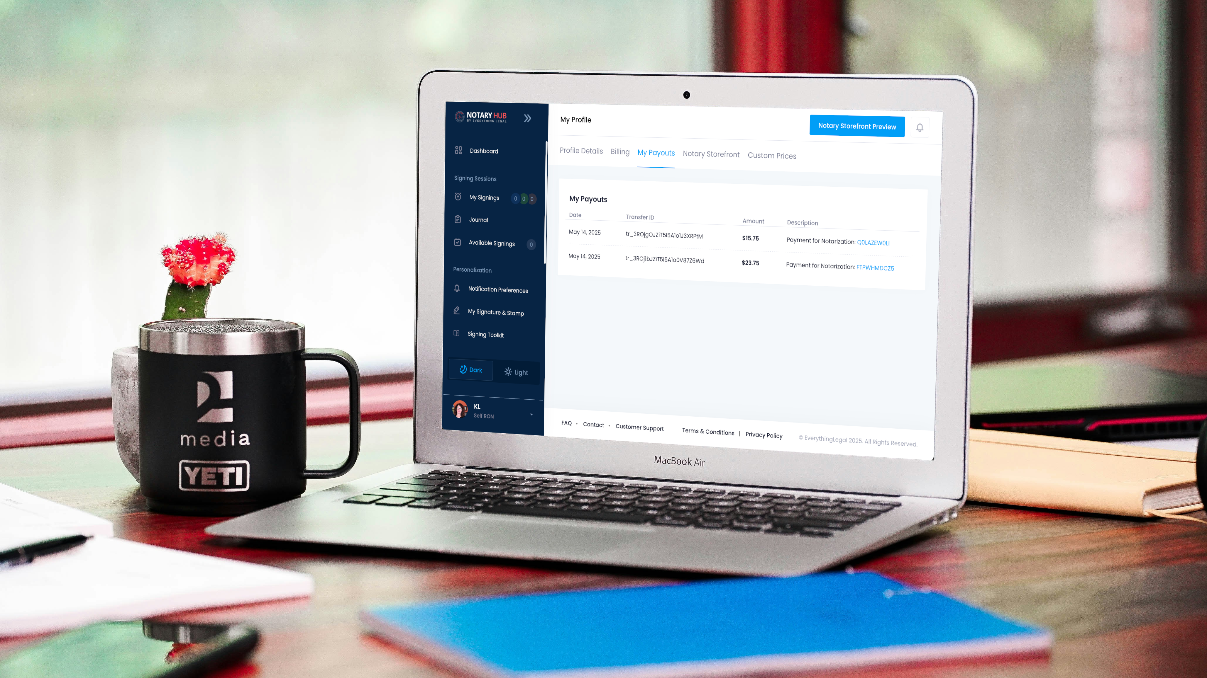 Collecting Payments for Signings